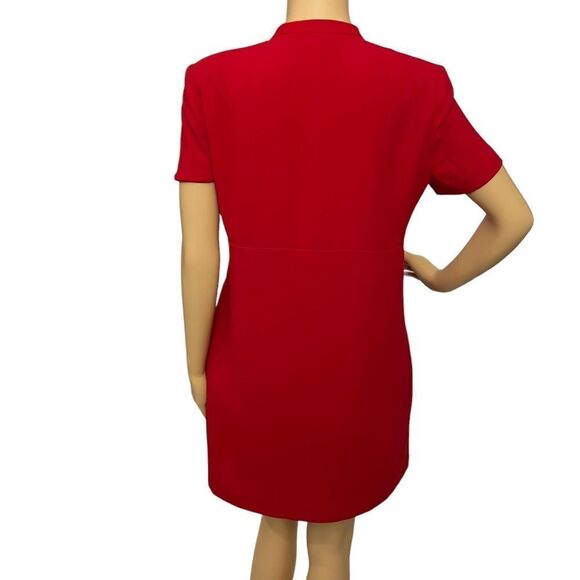 Zara Red Short Sleeve Made In Morocco Shift Dress Size S NWOT - Picture 5 of 10